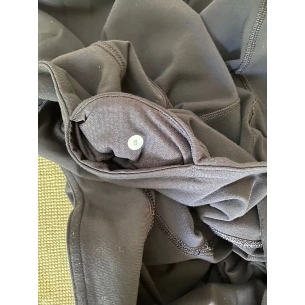 EUC Lululemon Swift Speed / Speed Up Coal Grey Side Tie Cropped Pants 8